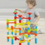 Laberinto De Bolitas Didactico Escalera Pelotas 88 Piezas Color Rojo