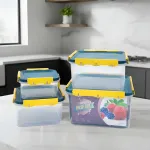 Set X4 Tupper Hermético Organizador Plástico Frio/caliente