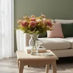 Ramo Crisantemos Flores Artificiales 30cm Decoración X1