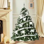 Árbol De Navidad Patagonia 1,80 Con Adornos Plata 72 Uds