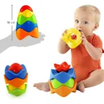 Bloques Formas Apilables Encastre Bebe Juguete Didáctico Color Rojo