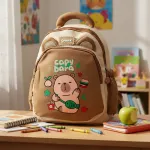 Mochila Infantil Jardin Capibara Para Niños Niñas Escolar