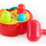 Banco De Descarga Juego De Encastre Didactico Bebe Color Rojo
