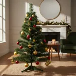 Arbol De Navidad Decorado Arbolito 1.20m Pino Carioca Color Rojo/oro