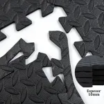 Piso Goma Eva Gym Pack X4 Encastrable 10mm Con Bordes