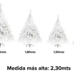 Arbol Navidad Montañes Deluxe Blanco 1.80mt Adornos Deco