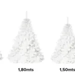 Arbol De Navidad Extra Lujo Patagonia Blanco 1,30 Mts Con Base Metálica