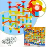 Laberinto Bolitas Expreso Polar 88 Piezas Didáctico Plástico Niños 2-8 Años Rojo