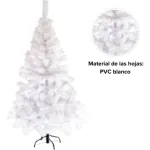 Árbol De Navidad Tradicional Expreso Polar Tronador De Lujo De 150cm Blanco