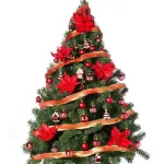 Árbol De Navidad Montañes Deluxe 1.80mts Decorado Rojo