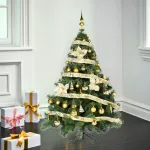 Árbol De Navidad Montañes Deluxe 1.80mts Decorado Oro