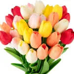 Tulipan Artificial Flores Artificiales Decoracion Ramo X20