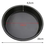 Pizzera Molde Para Pizza Anti Adherente 26cm Color Negro