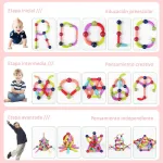 Juego De Bloques Magnéticos Para Armar X42 Piezas Educativo Didáctico Infantil Con Barras Y Esferas Imanes 3d Construcción Creativa Regalo Niños Y Niñas Levys Bazar