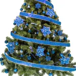 Arbol De Navidad Tronador Lujo 2,10mts Pino Decorado Azul Color Verde