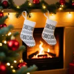 Botas Navideñas Tejidas Decoracion Navidad Adorno X1