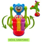 Sonajero Giratorio Estimulable Didactico Y Con Sonido Color Rojo Diseño Calesita