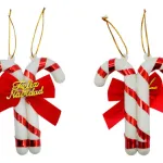 Adorno Colgante Baston De Caramelo Para Arbol De Navidad