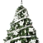 Árbol De Navidad Patagonia 1,80 Con Adornos Plata 72 Uds