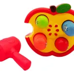 Banco De Descarga Juego De Encastre Didactico Bebe Color Rojo