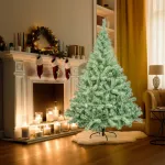 Árbol De Navidad Montañes Deluxe Nevado 1.80mts Base Metal