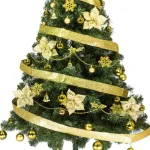 Arbol Navidad Tronador De Lujo 1,80mts + Kit 60 Oro Deco