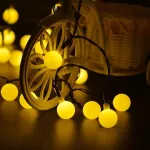 Luces De Navidad X20 Bolitas A Pilas Guirnalda Led 3mts Luces Calidas