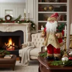 Papa Noel 35cm Muñeco Navideño Decoracion Con Luz Y Sonido
