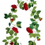 Flores Artificiales Enredadera Guía De Rosa Guirnalda 2mts