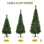 Árbol De Navidad Tronador Slim Verde 1.50mts Base Metal