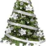 Arbolito Navidad Tronador Lujo 1,80mt + Kit 60 Plata Deco