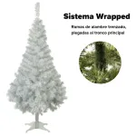 Arbol De Navidad 2mts Arbolito Canadian Spruce Blanco Plata