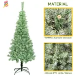 Arbol De Navidad Decorado Slim Nevado 1,50m + Kit Decoracion