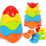 Bloques Formas Apilables Encastre Bebe Juguete Didáctico Color Rojo