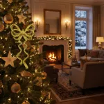 Adorno Navideño Colgante Moño X2 Decoración Navidad