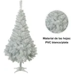 Arbol De Navidad 2mts Arbolito Canadian Spruce Blanco Plata
