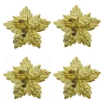 Flor 25cm Oro Arbol De Navidad Adornos X4u Decoración