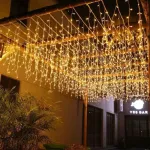 Cortina De Luces Led Lluvia X100 Navidad Fria + Calida