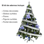 Arbol De Navidad Tronador Lujo 1,50mts Con Adornos Kit X40