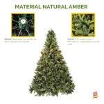 Arbol De Navidad Pino Natural Amber 2.10mts Base Metal