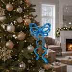 Adorno Navideño Colgante Moño X2 Decoración Navidad