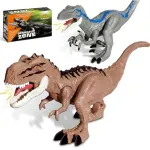 Muñeco Dinosaurio T-rex Juguete Articulado Con Luz Y Sonido