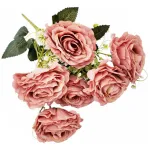 Ramo De Rosas Flores Artificiales 35cm Decoración X1
