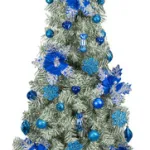Arbol De Navidad Decorado Slim Nevado 1,80m + Kit Decoracion