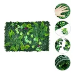 Jardín Vertical Cesped Artificial Flores Muro Verde 40x60cm