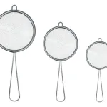 Set Colador X3 Malla Fina Alambre Metálico Mango Metal