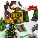 Adorno Navidad Escena Dickens Con Luz Sonido Y Movimiento