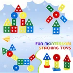 Juego Pesca + 4 Torres Encastre Madera Didactico Iman Peces Color Multicolor Tienda Cracovia Juguete 2 En 1