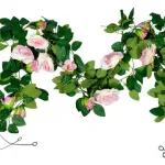 Flores Artificiales Enredadera Guía De Rosa Guirnalda 2mts