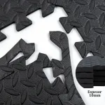 Piso Goma Eva Gym Pack X4 Encastrable 10mm Con Bordes
